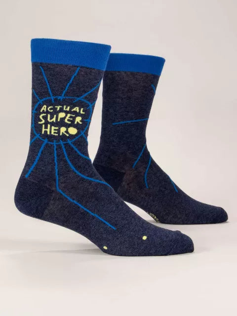 Actual Superhero mens crew socks