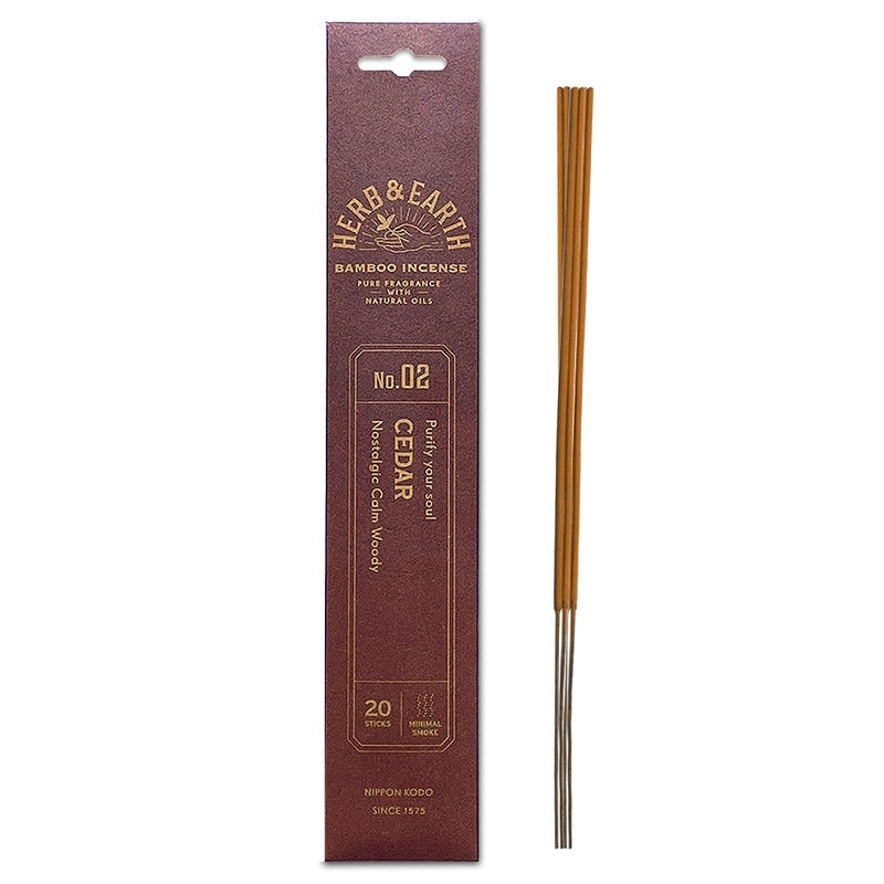 herb & earth bamboo incense - cedar