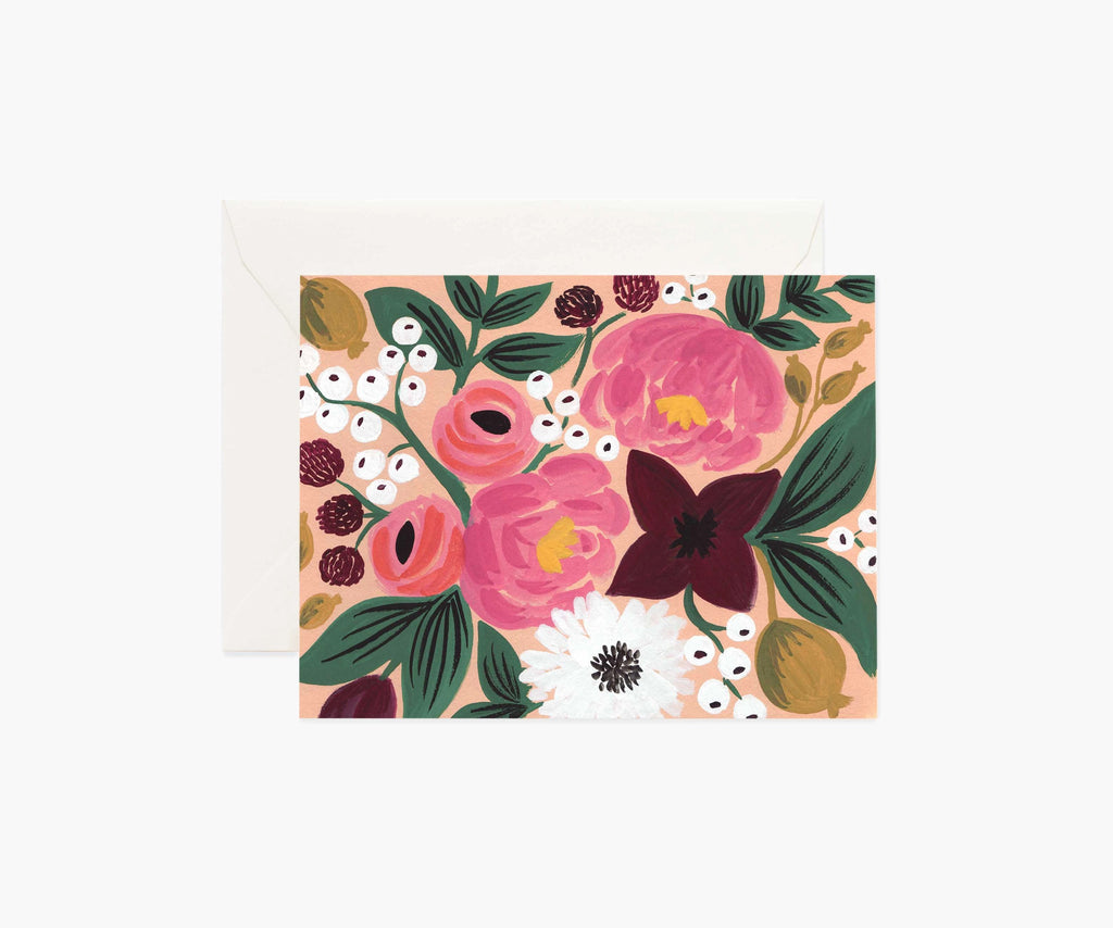 vintage blossoms peach card