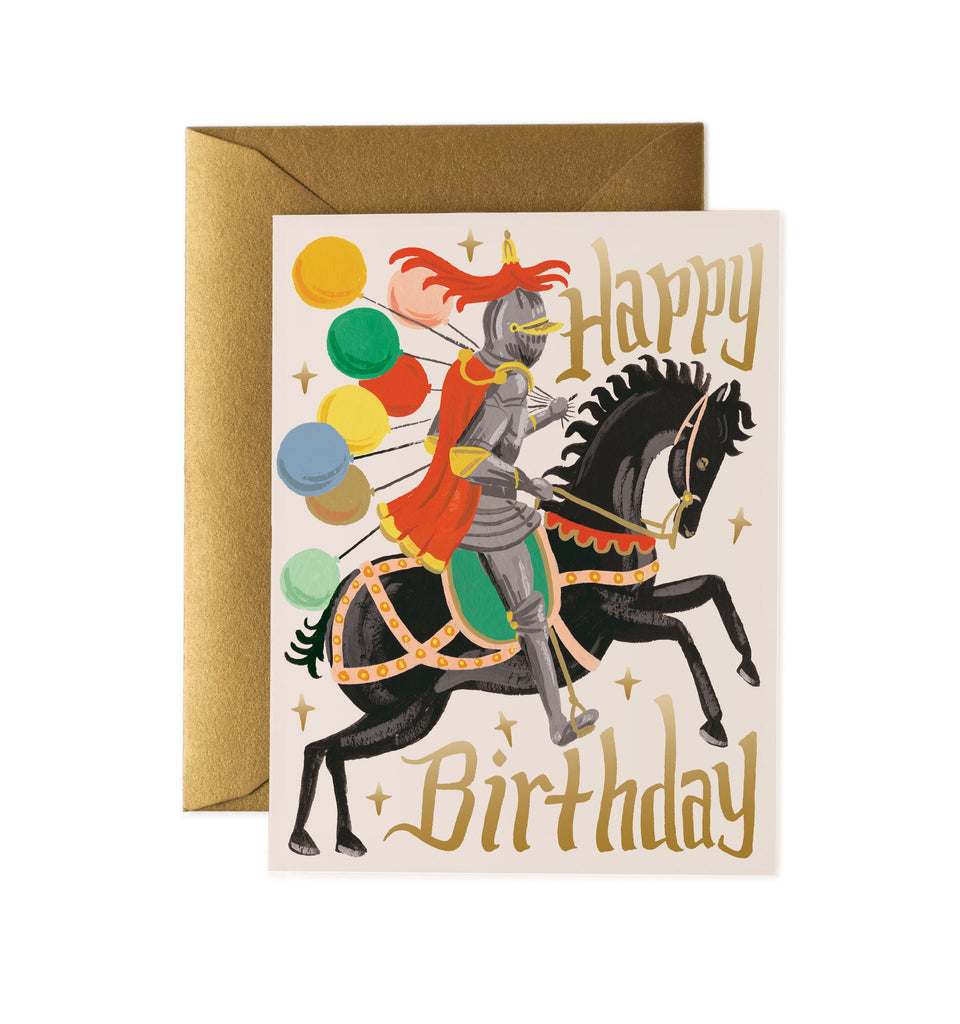 knight birthday card