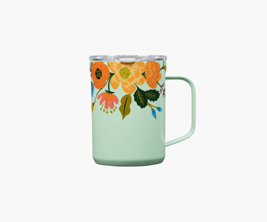mug - 16 oz gloss mint lively floral
