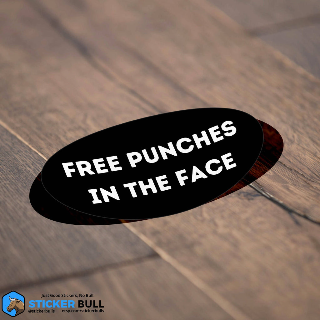 Free Punches In The Face Sticker