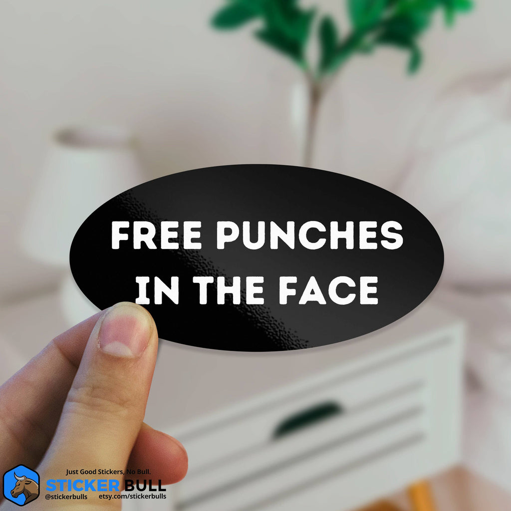 Free Punches In The Face Sticker