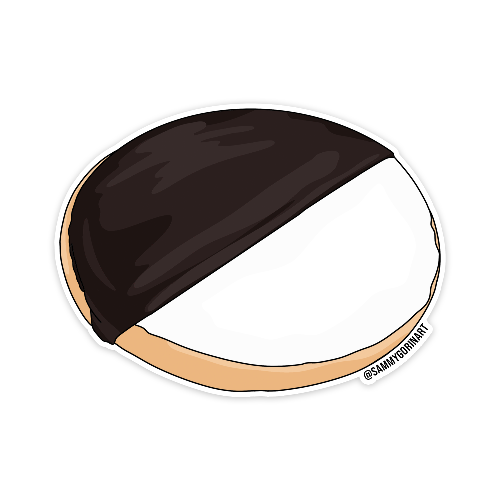 Black and White Cookie Sticker