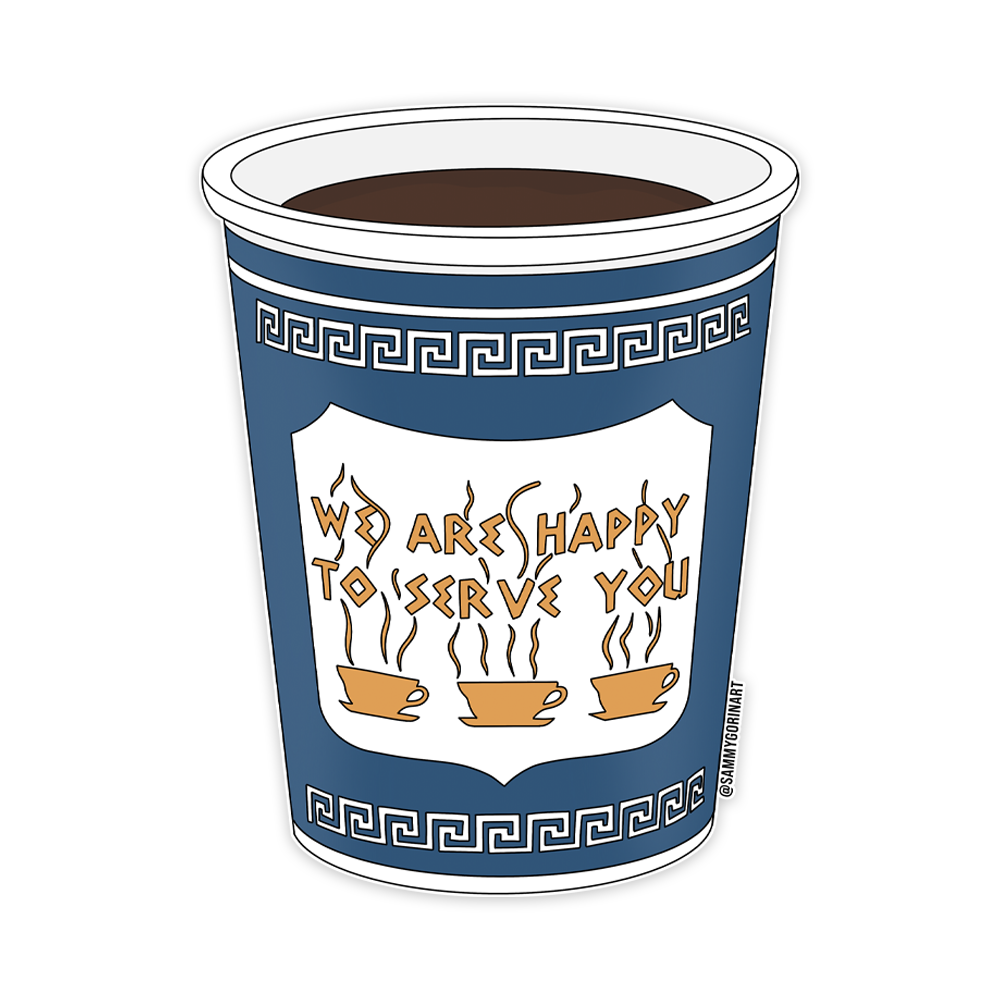 New York Coffee Cup Sticker