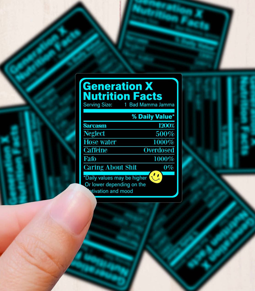 Gen X Facts Sticker