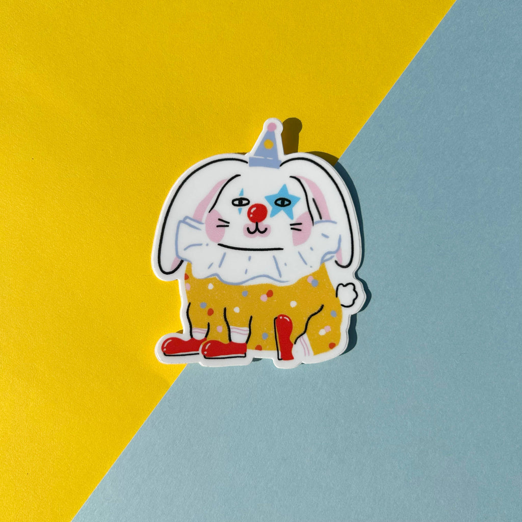 Bunny Clown Sticker