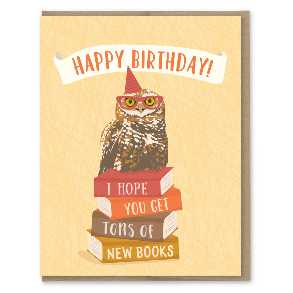 New Books Birthday Card