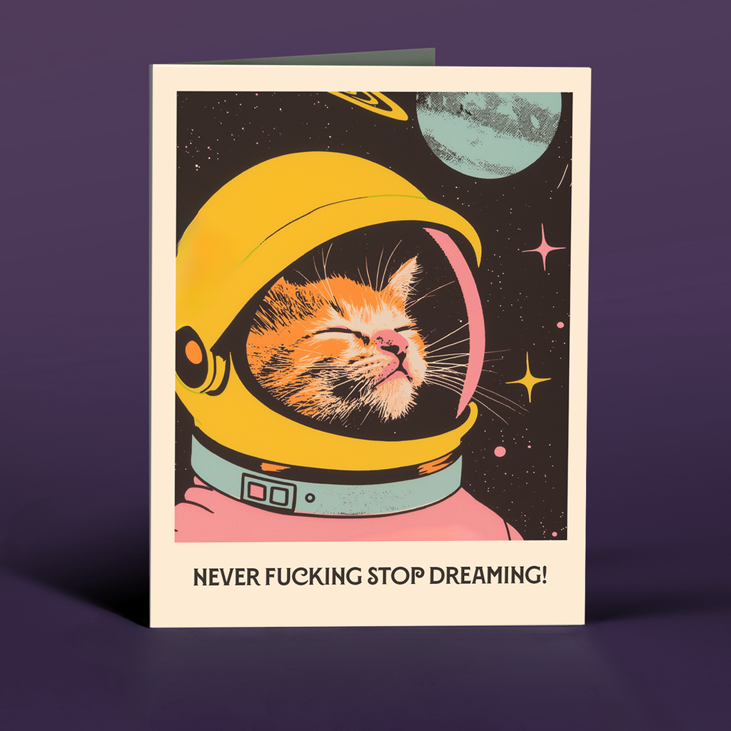 SPACE CAT DREAMS card