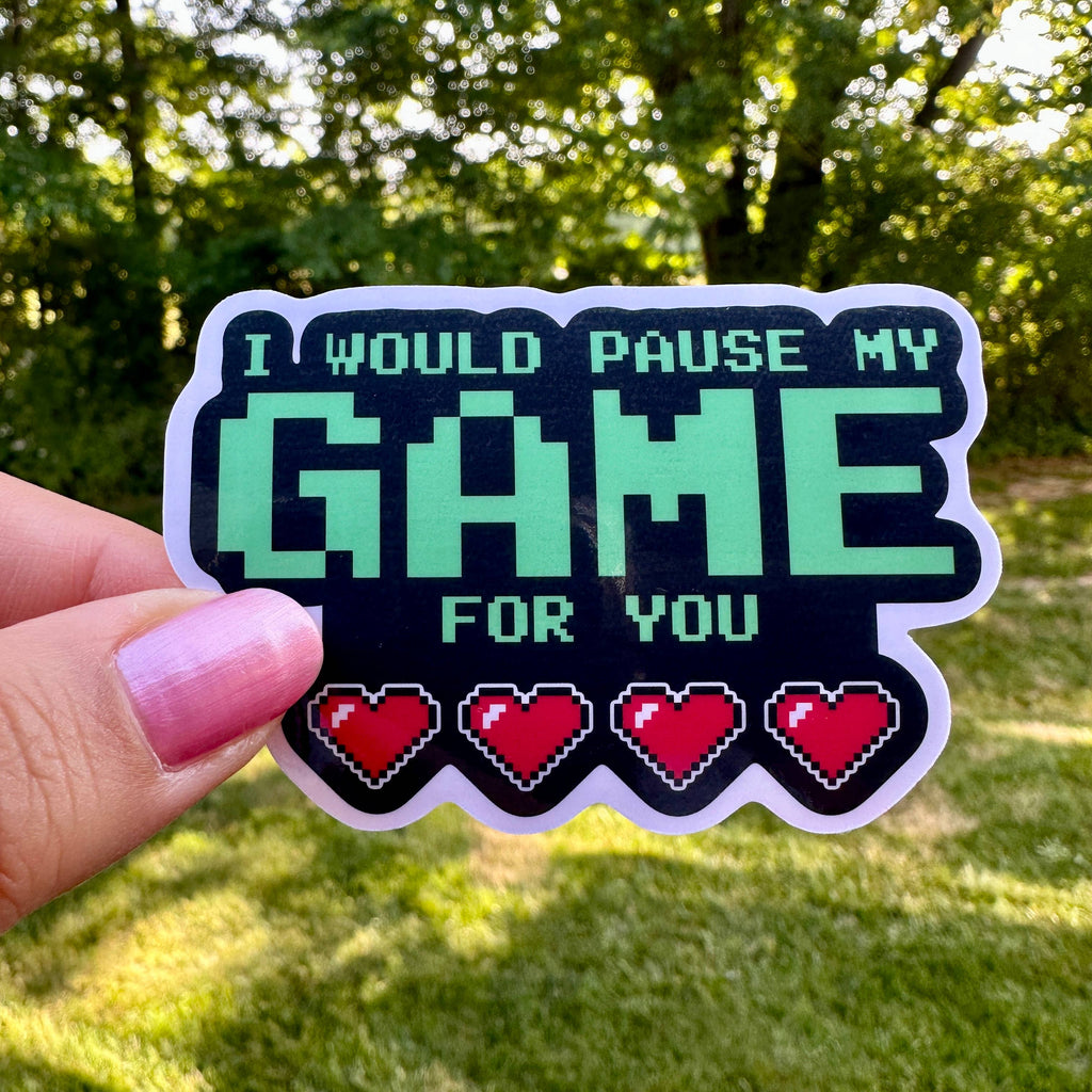 Pause Game Sticker