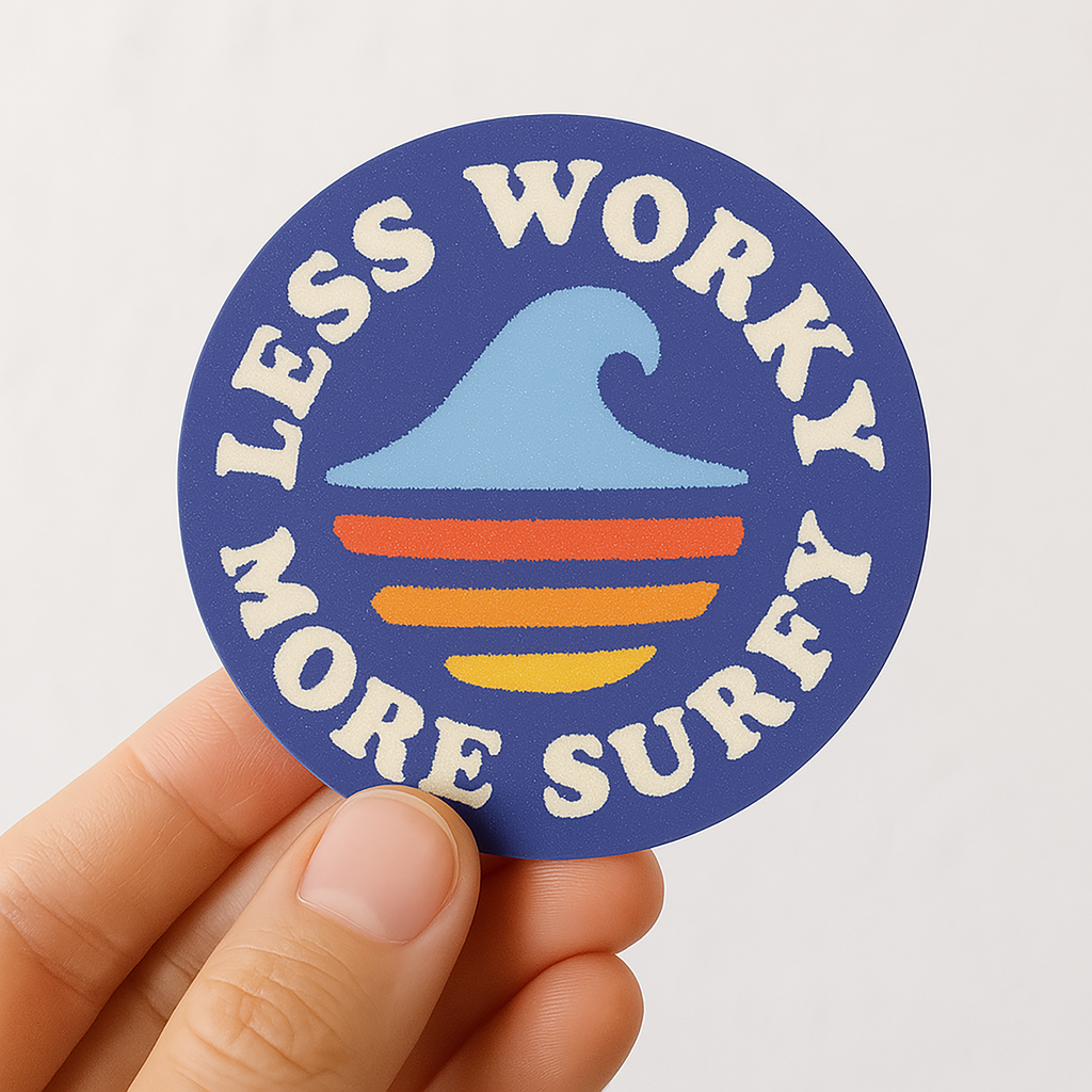 Less Worky Sticker