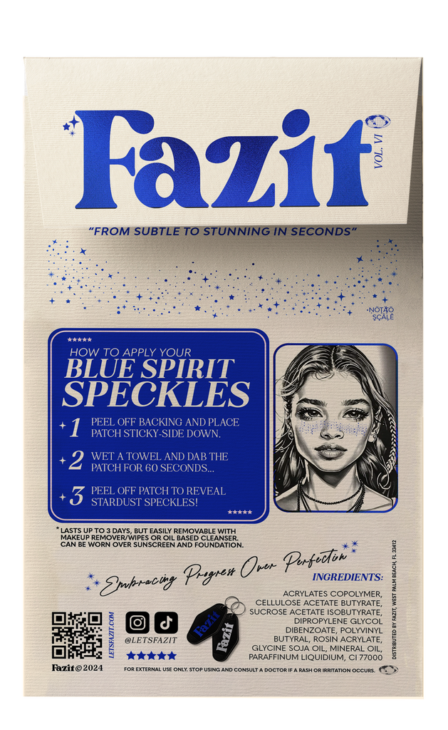 Blue Spirit Speckles Makeup Patches