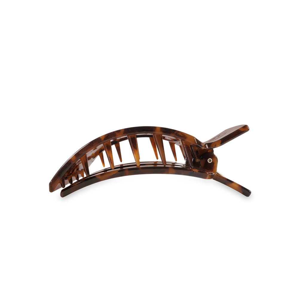 Square Flat Hair Clip | Med. | Tortoise