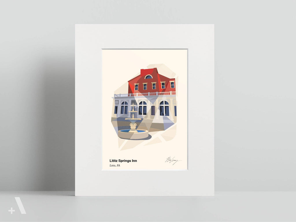 Lititz Springs Inn - Matted 8x10 Print