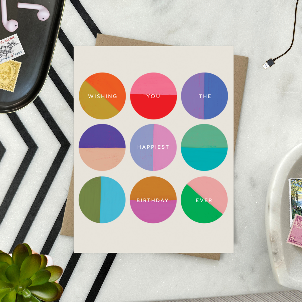 Happiest Birthday Circles Card