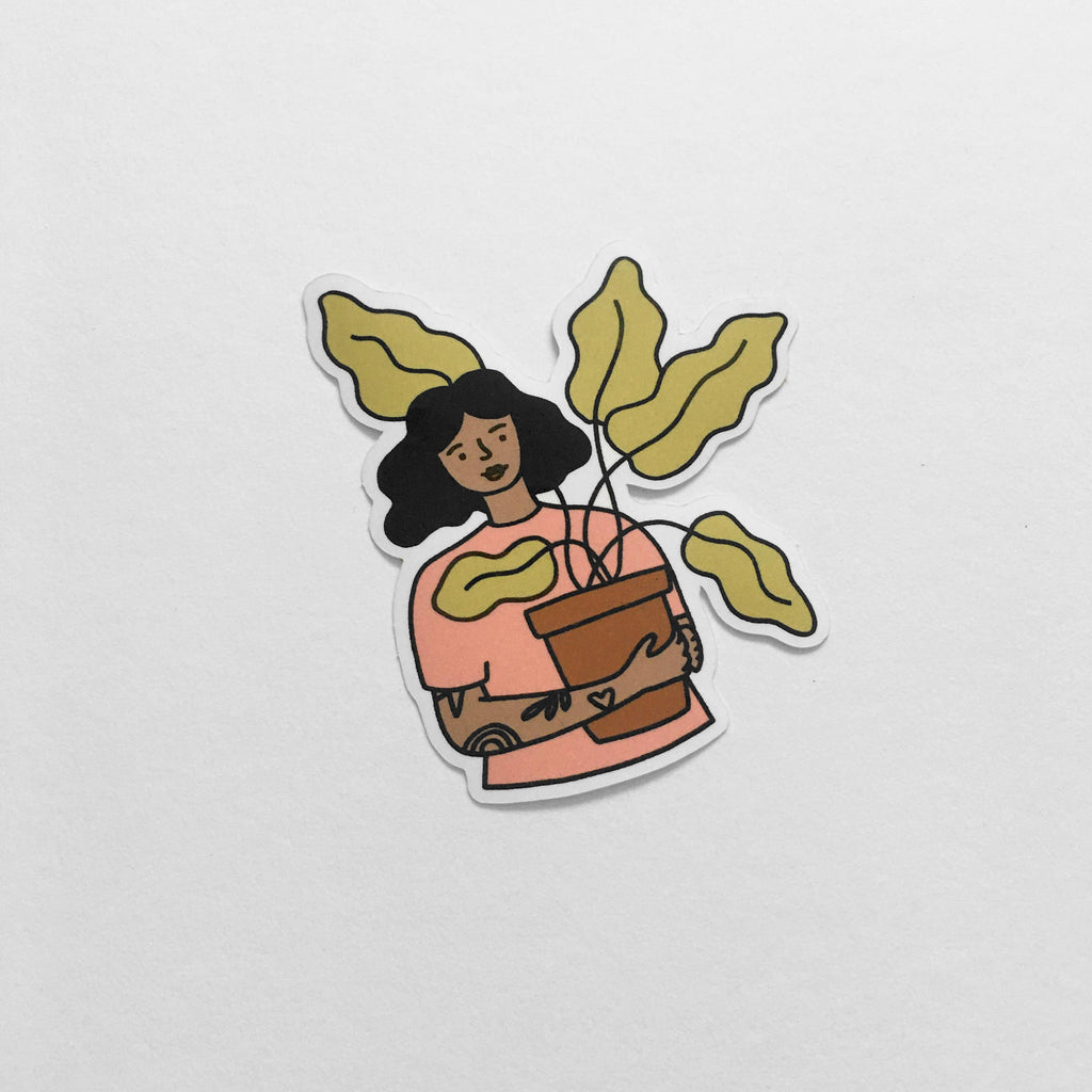 Flower Lady Sticker