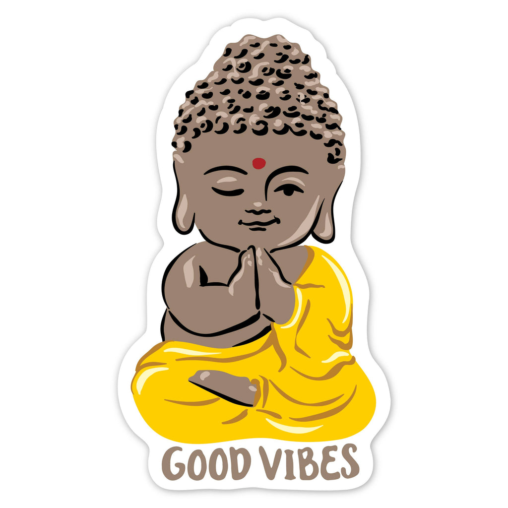 Good Vibes - funny buddha sticker