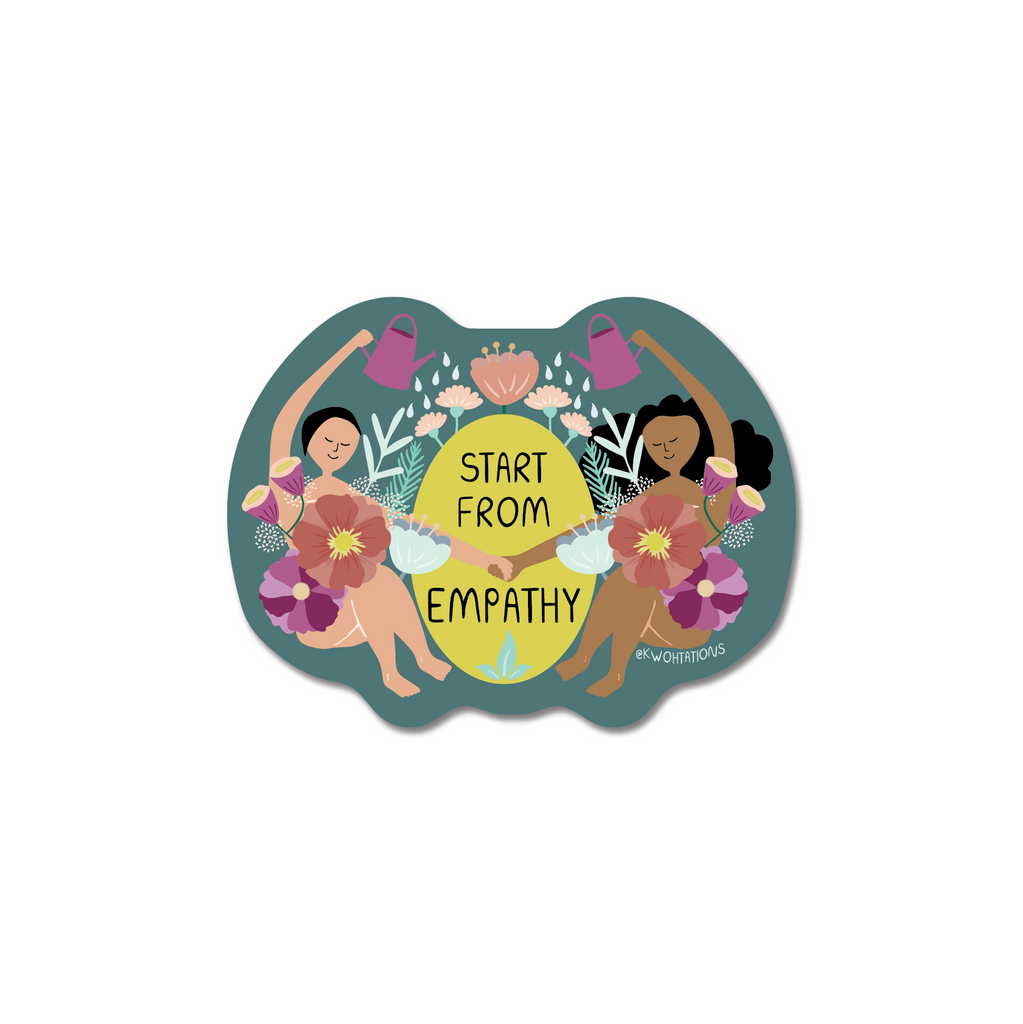 Start From Empathy Spring Flowers Vinyl Sticker