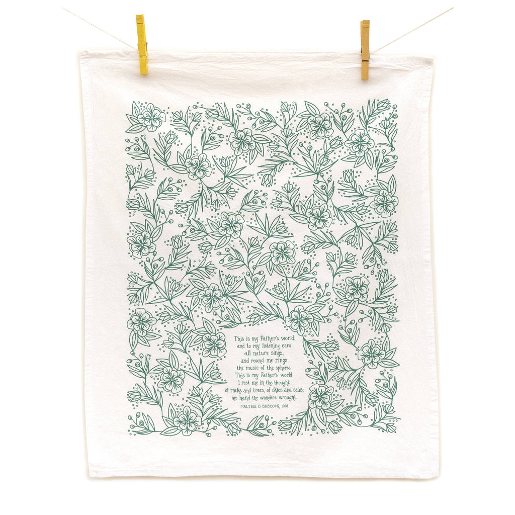 This Is My Father's World Hymn Tea Towel — 24" x 20"