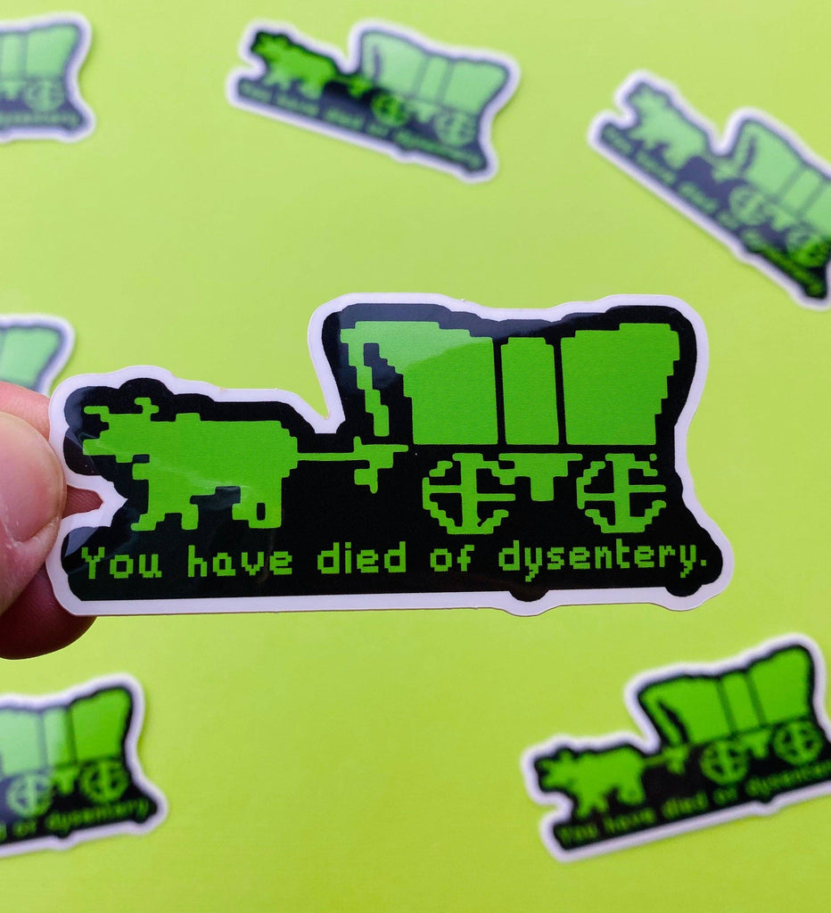 Oregon Trail Retro Gaming Sticker