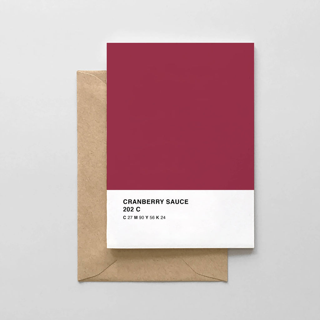 Cranberry Sauce Pantone - Thanksgiving Card