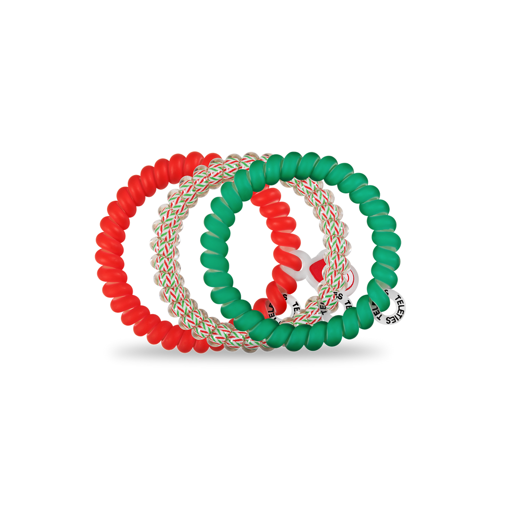 Sprial Hair Coils | Small | Santa Baby Hair Ties