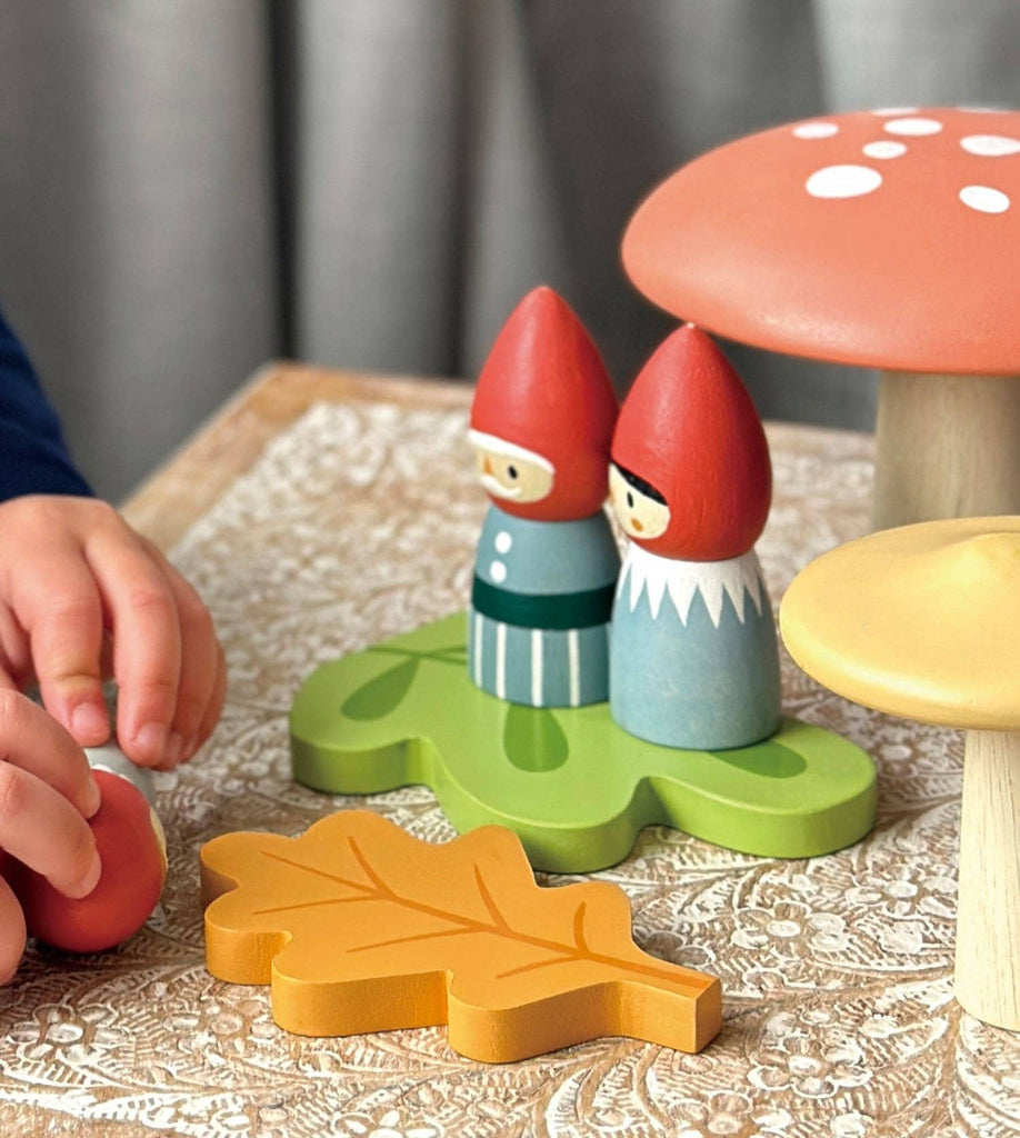 Woodland Gnome Family Wooden Toy Set