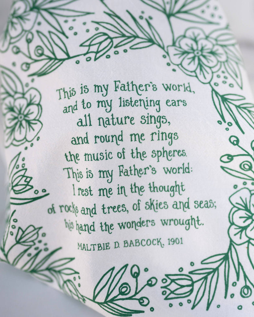 This Is My Father's World Hymn Tea Towel — 24" x 20"