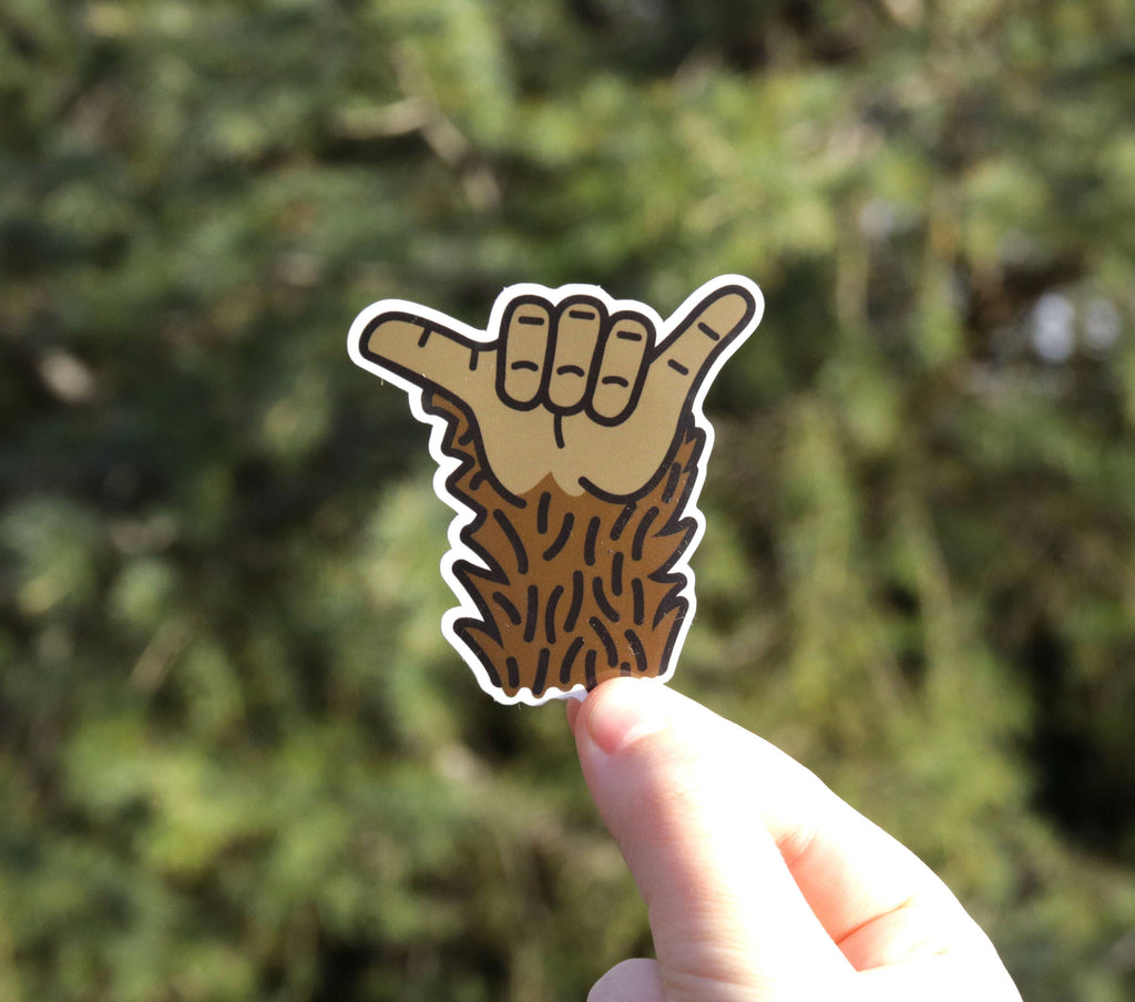 Bigfoot Hang Loose Sticker