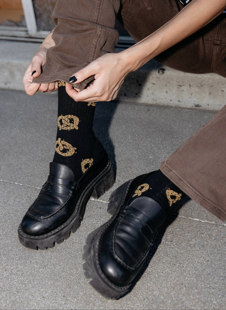 Pretzel Comfy Crew Socks