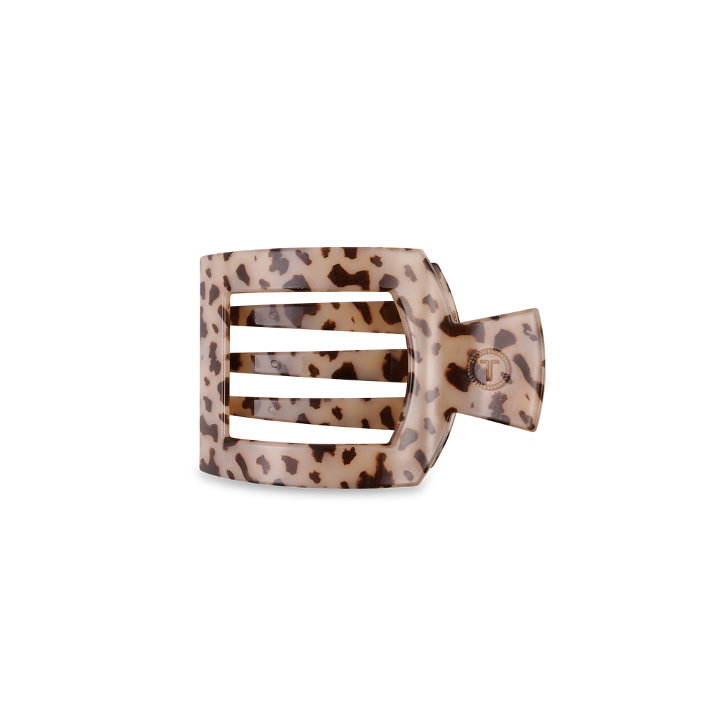 Square Flat Hair Clip | Small | Blonde Tortoise