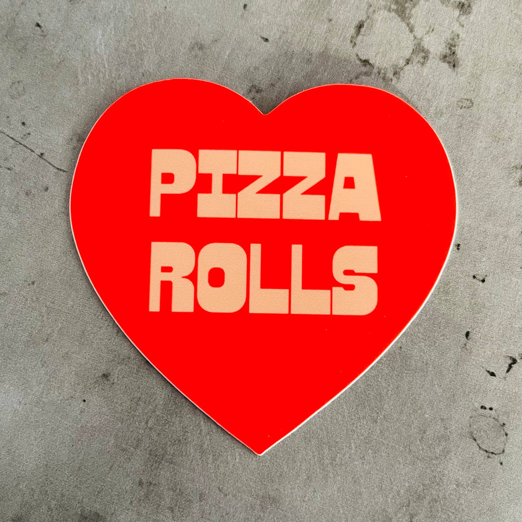 Pizza rolls heart sticker