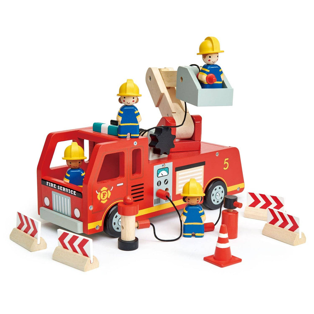 Fire Engine Wooden Toy Set