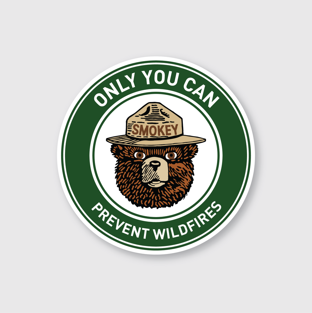 Smokey Bear Slogan Sticker