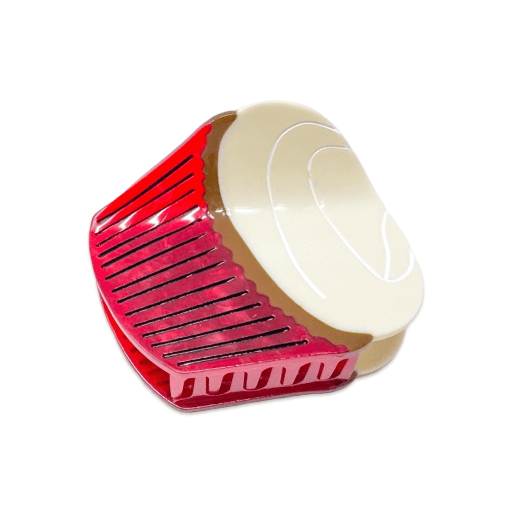 Midi Red Velvet Cupcake Hair Claw Clip