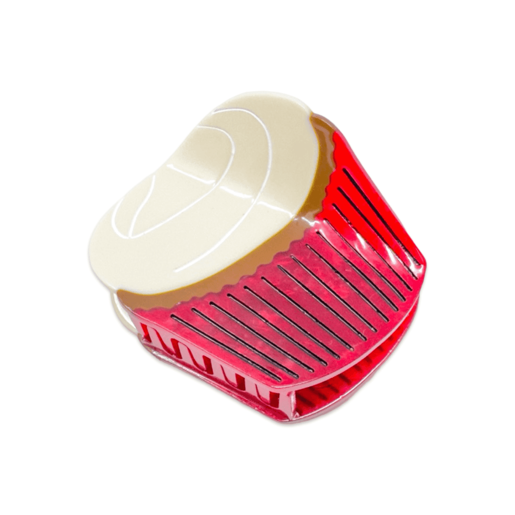 Midi Red Velvet Cupcake Hair Claw Clip