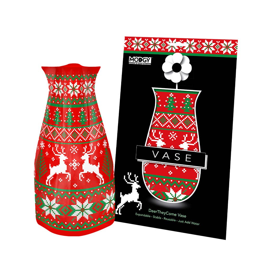 Modgy Expandable Vase - DeerTheyCome - Ugly Sweater