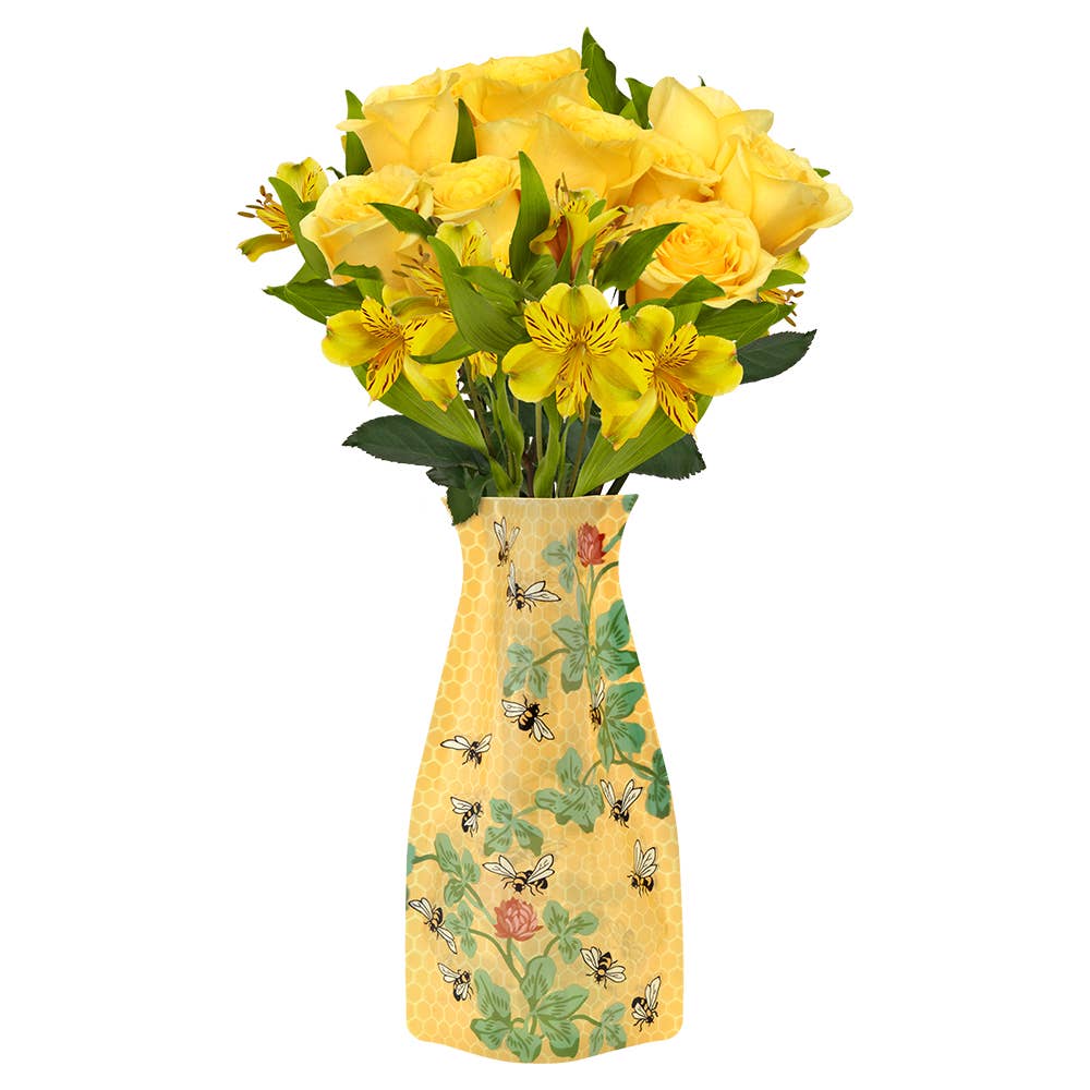 Modgy Expandable Vase - Candace Wheeler Bees With Honeycomb