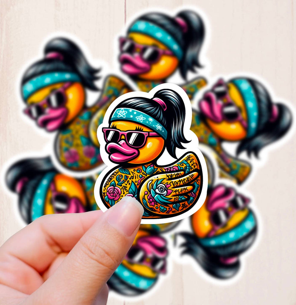 Tattooed Rubber Ducks Sticker