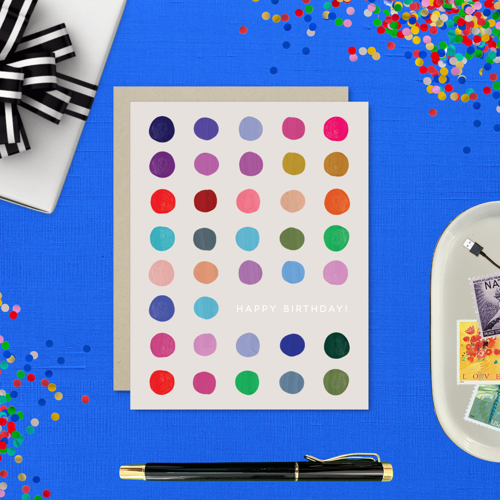 Colorful Dots Card