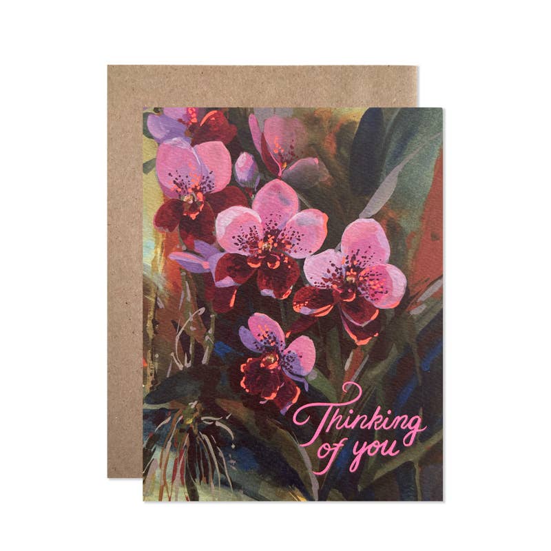 Thinking of you Orchids card
