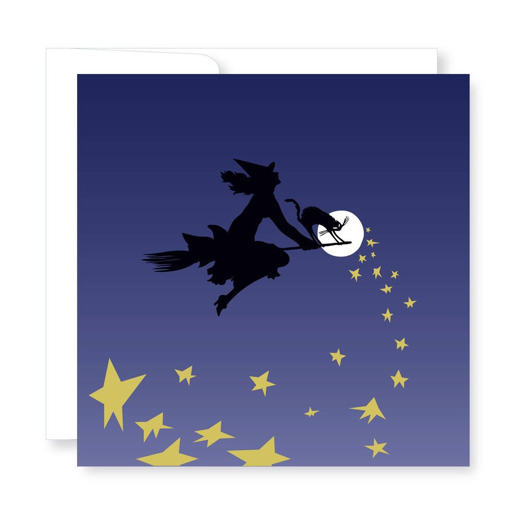 Witch in Starry Sky card