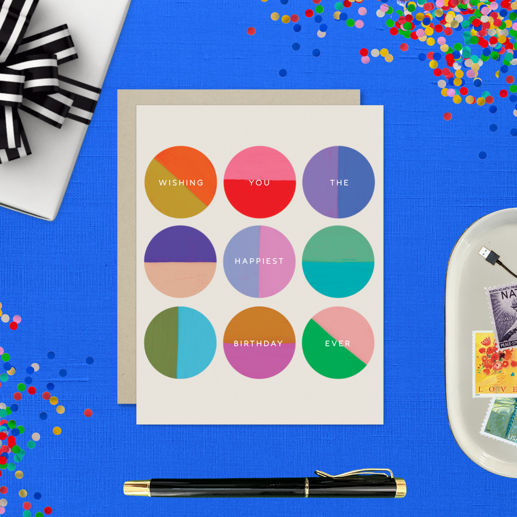 Happiest Birthday Circles Card