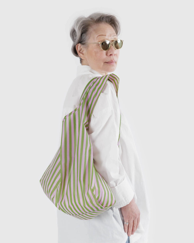 baggu - avocado candy stripe