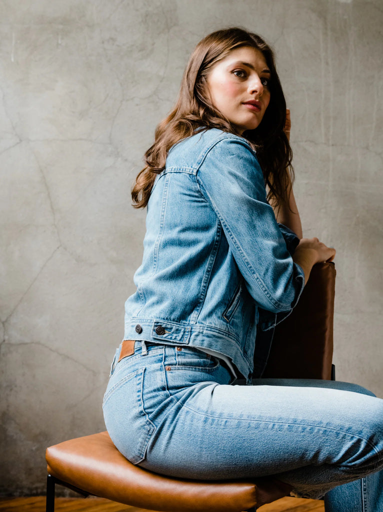 The Bailey Jacket: Light Blue Wash