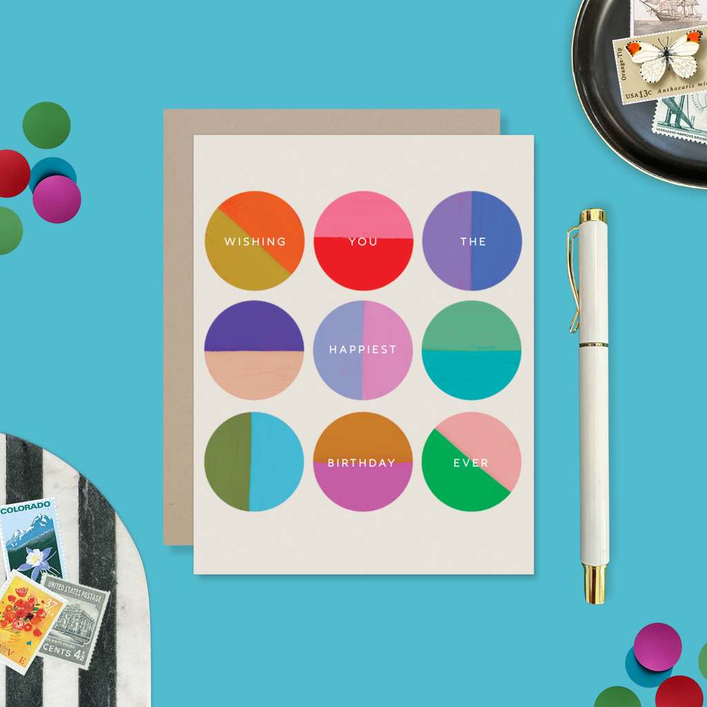 Happiest Birthday Circles Card