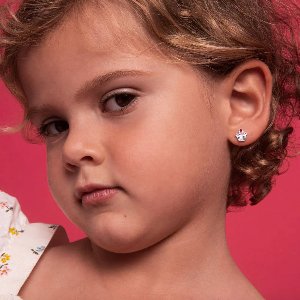 Cherry on Top Cupcake Kids Earrings