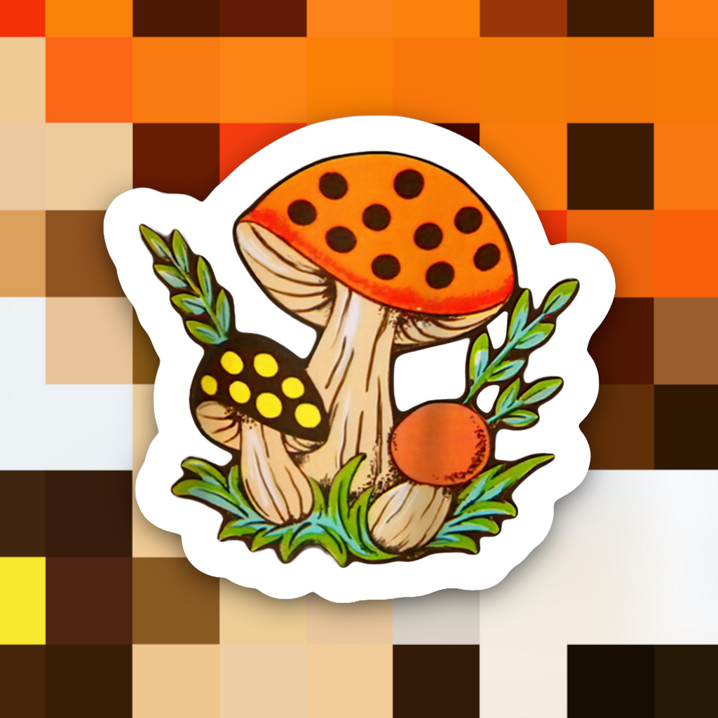 Vintage Mushroom Sticker