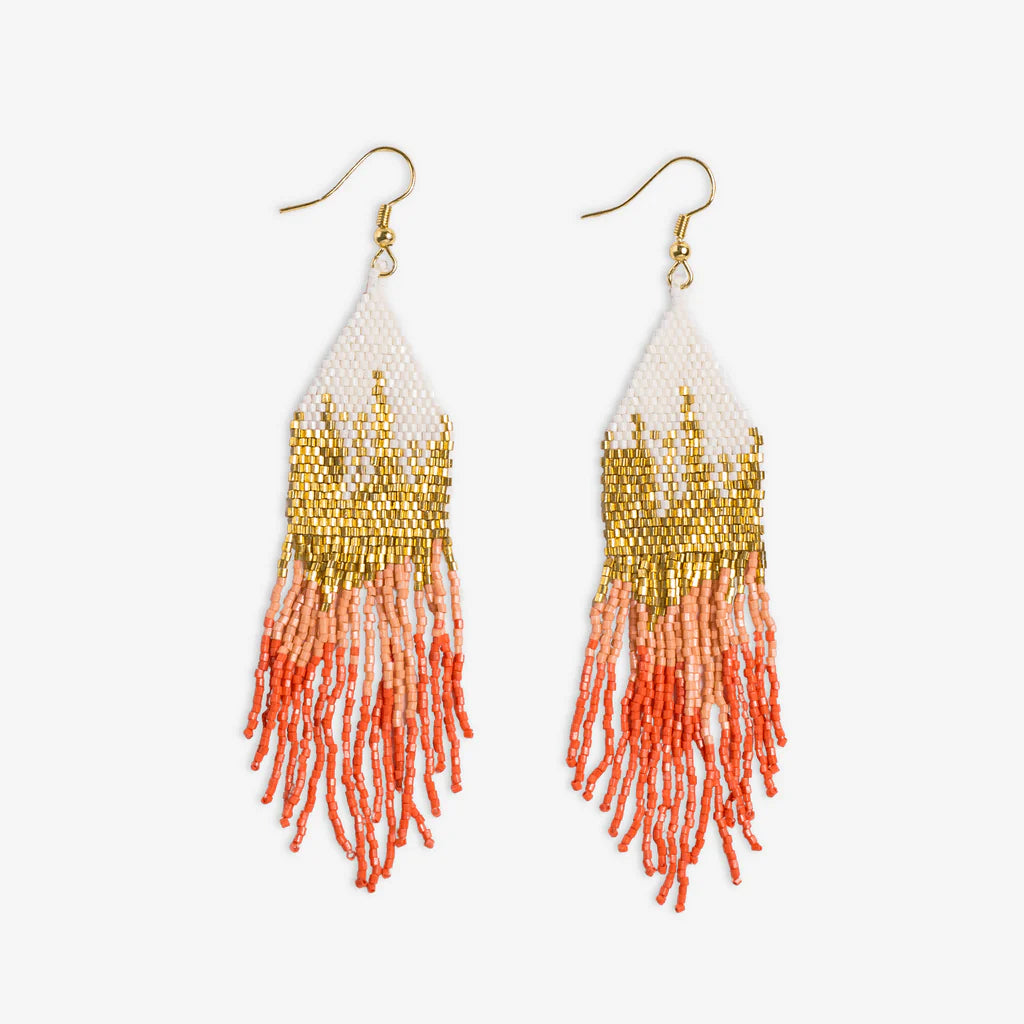 claire earrings in coral