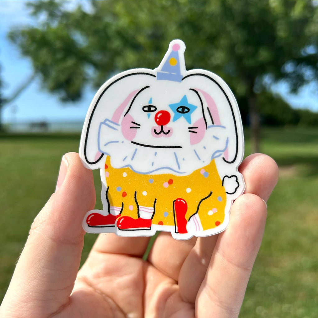 Bunny Clown Sticker